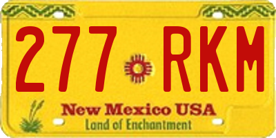 NM license plate 277RKM