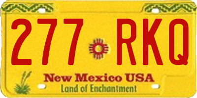 NM license plate 277RKQ
