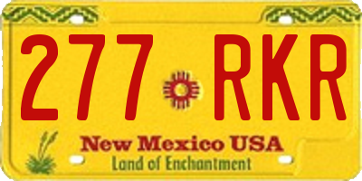 NM license plate 277RKR