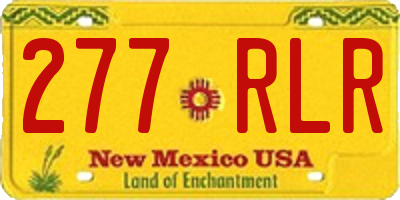 NM license plate 277RLR