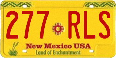 NM license plate 277RLS