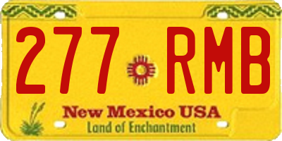 NM license plate 277RMB