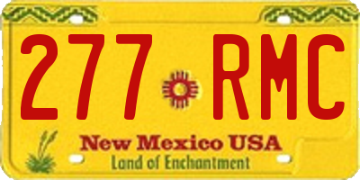 NM license plate 277RMC