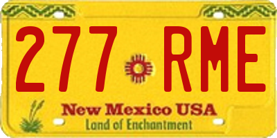 NM license plate 277RME