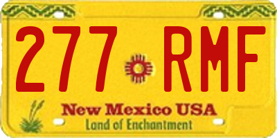 NM license plate 277RMF