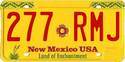 NM license plate 277RMJ