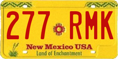NM license plate 277RMK