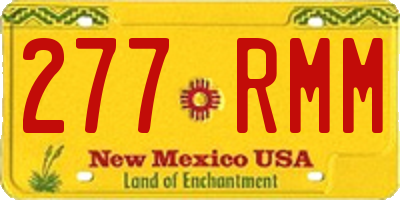 NM license plate 277RMM