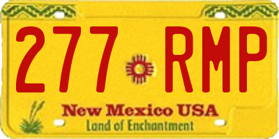 NM license plate 277RMP