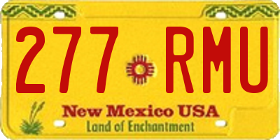 NM license plate 277RMU