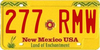 NM license plate 277RMW