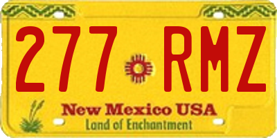 NM license plate 277RMZ
