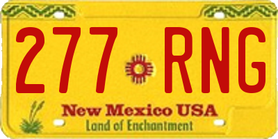 NM license plate 277RNG