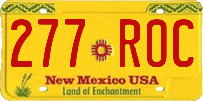 NM license plate 277ROC