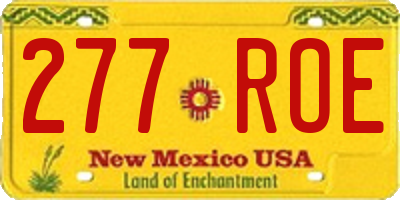 NM license plate 277ROE