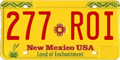 NM license plate 277ROI
