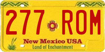 NM license plate 277ROM