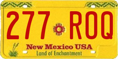 NM license plate 277ROQ