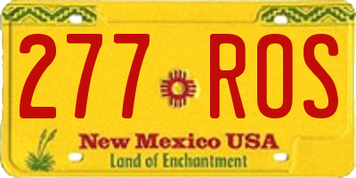 NM license plate 277ROS