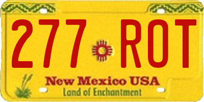 NM license plate 277ROT