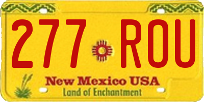 NM license plate 277ROU