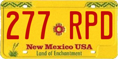 NM license plate 277RPD
