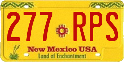 NM license plate 277RPS