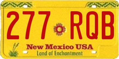 NM license plate 277RQB