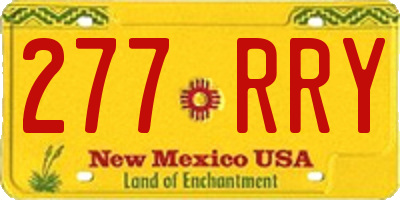 NM license plate 277RRY