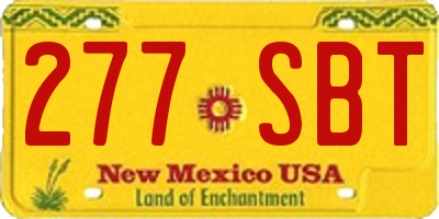 NM license plate 277SBT