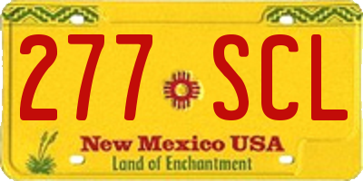 NM license plate 277SCL