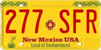 NM license plate 277SFR