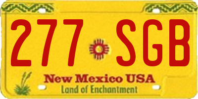 NM license plate 277SGB