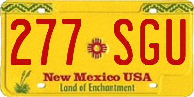 NM license plate 277SGU