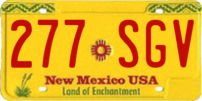NM license plate 277SGV