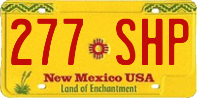 NM license plate 277SHP