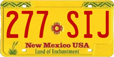 NM license plate 277SIJ