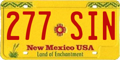 NM license plate 277SIN