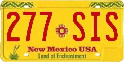 NM license plate 277SIS
