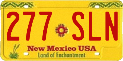 NM license plate 277SLN