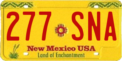 NM license plate 277SNA