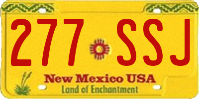 NM license plate 277SSJ
