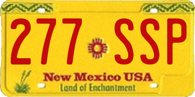 NM license plate 277SSP