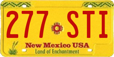 NM license plate 277STI
