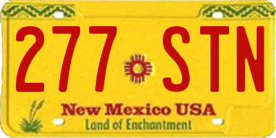 NM license plate 277STN
