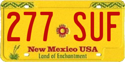NM license plate 277SUF