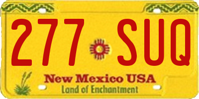 NM license plate 277SUQ