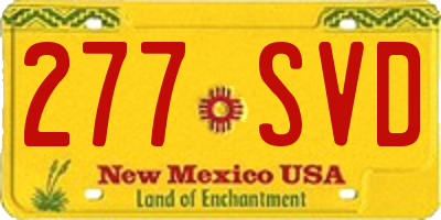 NM license plate 277SVD