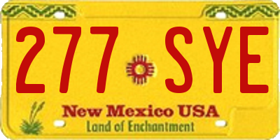 NM license plate 277SYE