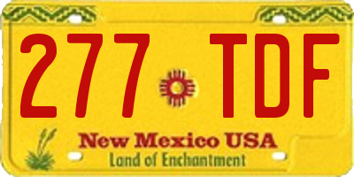 NM license plate 277TDF